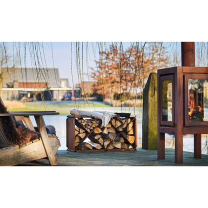 RB73 BloXX 2mm CorTen Steel Wood Storage