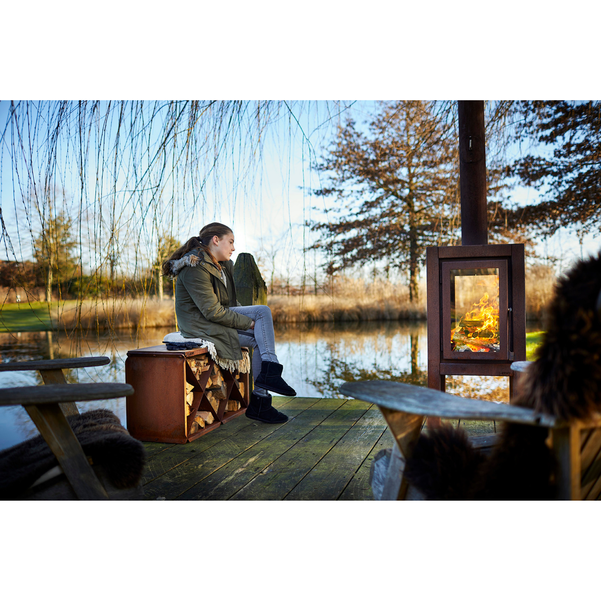 RB73 BloXX 2mm CorTen Steel Wood Storage