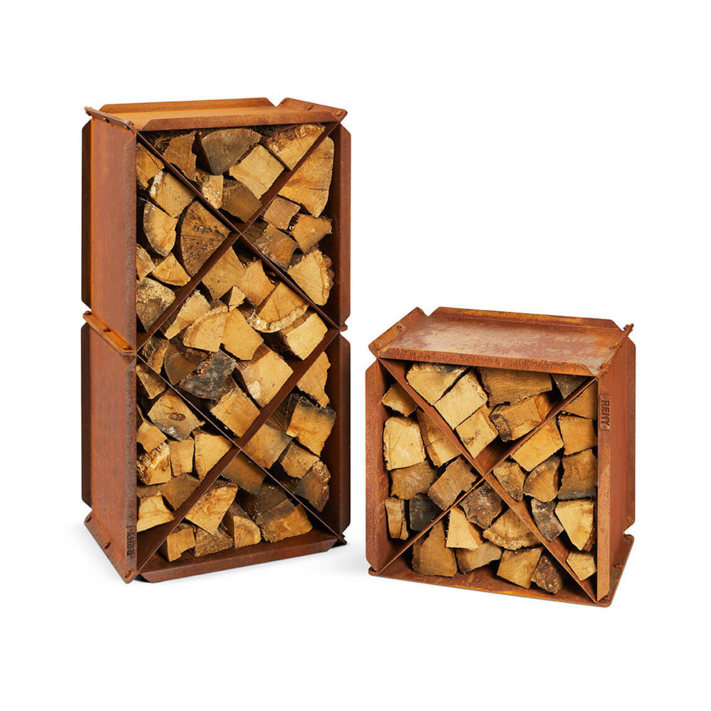RB73 BloXX 2mm CorTen Steel Wood Storage