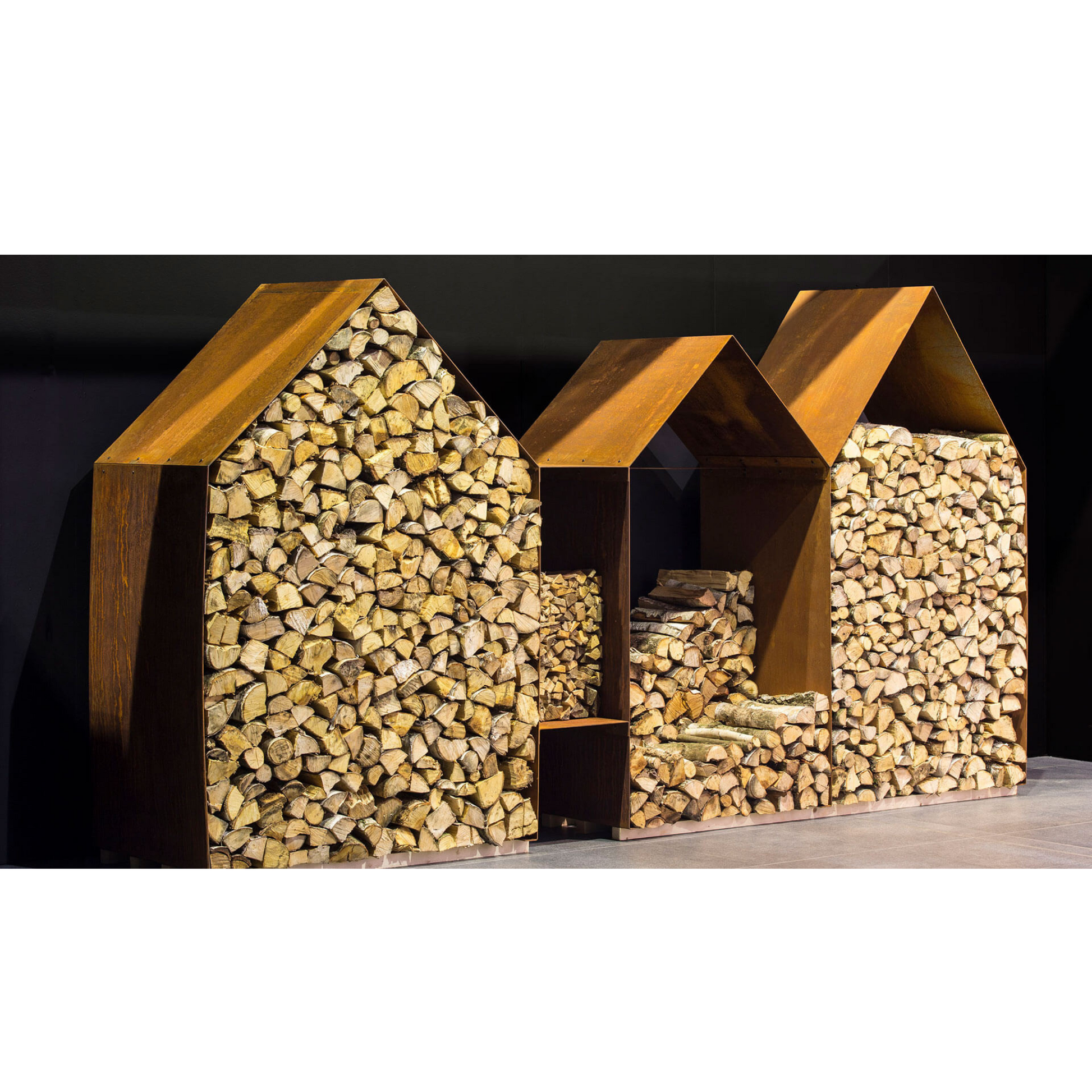 RB73 Bruges 3 Houses Wood Storage