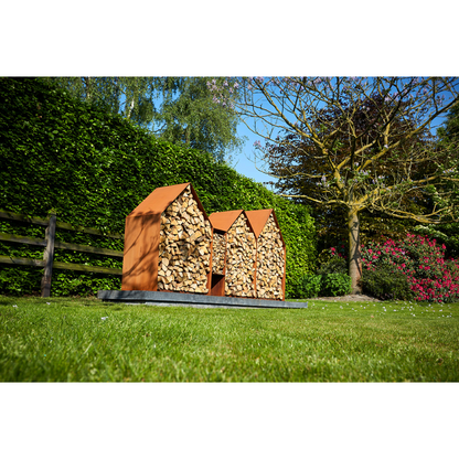 RB73 Bruges 3 Houses Wood Storage