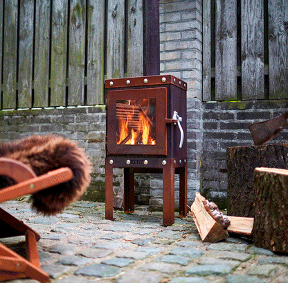 RB73 Piqua Compact CorTen Steel Wood Stove