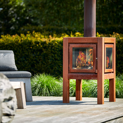 RB73 Quaruba L 3-Sided Glass Fireplace