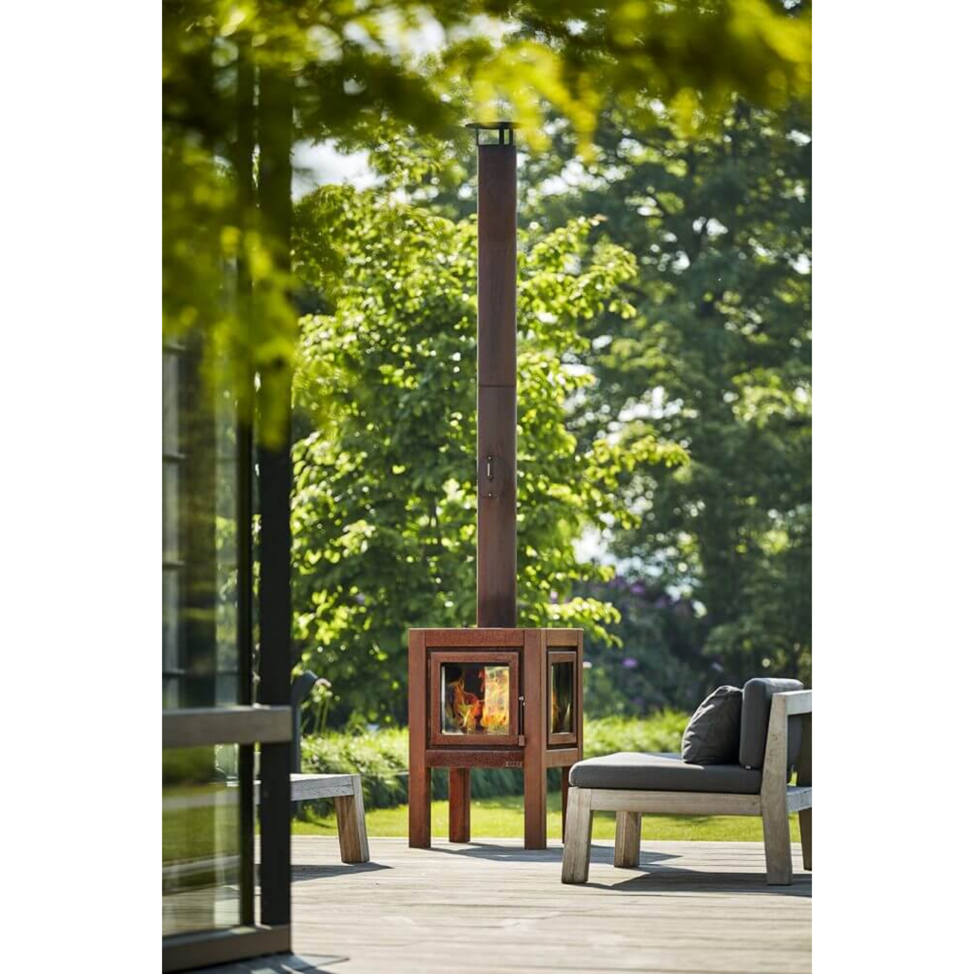 RB73 Quaruba L 3-Sided Glass Fireplace