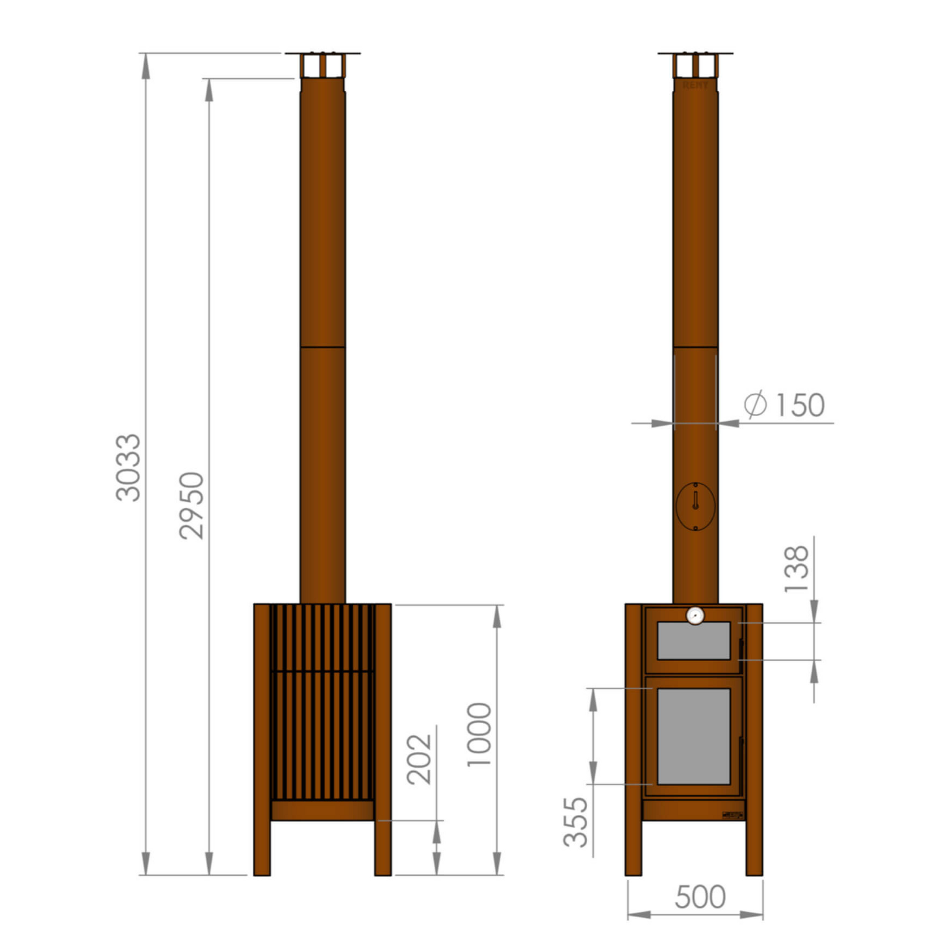 RB73 Quercus Fireplace