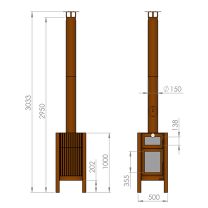 RB73 Quercus Fireplace