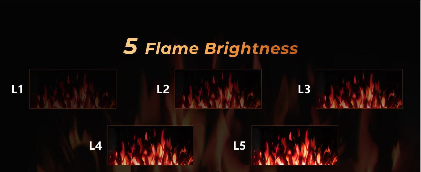 R.W.FLAME 39" Black 750W-1500W Electric Fireplace Insert With Remote Adjustable Temperature and Flame
