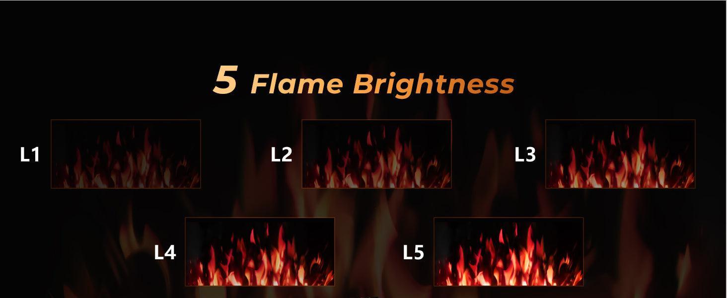 R.W.FLAME 39" Black 750W-1500W Electric Fireplace Insert With Remote Adjustable Temperature and Flame