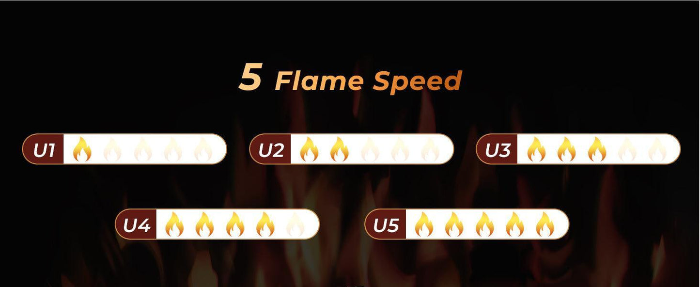 R.W.FLAME 39" Black 750W-1500W Electric Fireplace Insert With Remote Adjustable Temperature and Flame