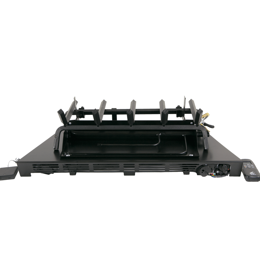 Rasmussen 18" Flaming EmberXTRA Vented Burner with Variable Remote Standing Pilot in Valve Vanisher - Propane