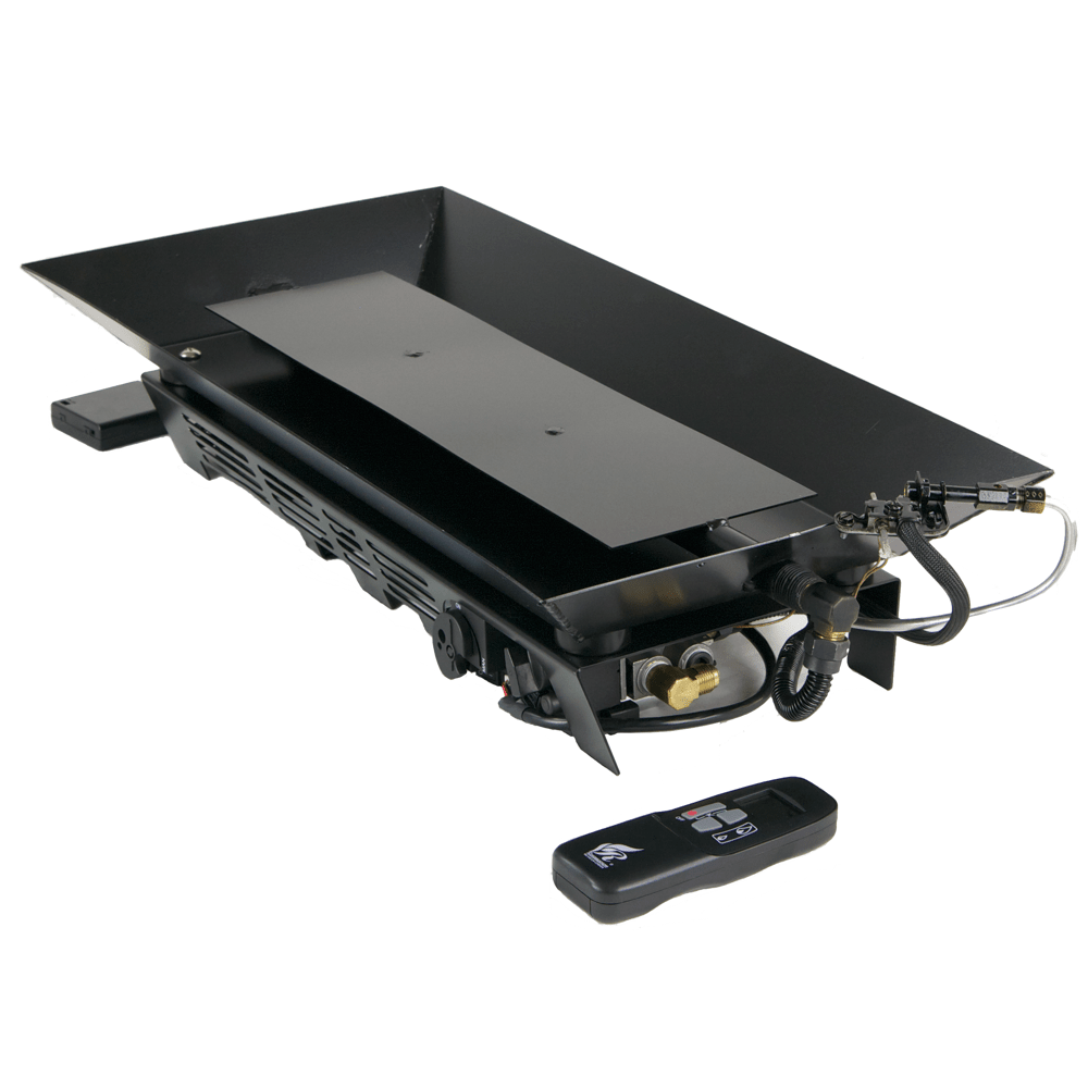 Rasmussen 24" Custom Pan Vented Burner with Variable Remote Standing Pilot in Valve Vanisher - Natural Gas