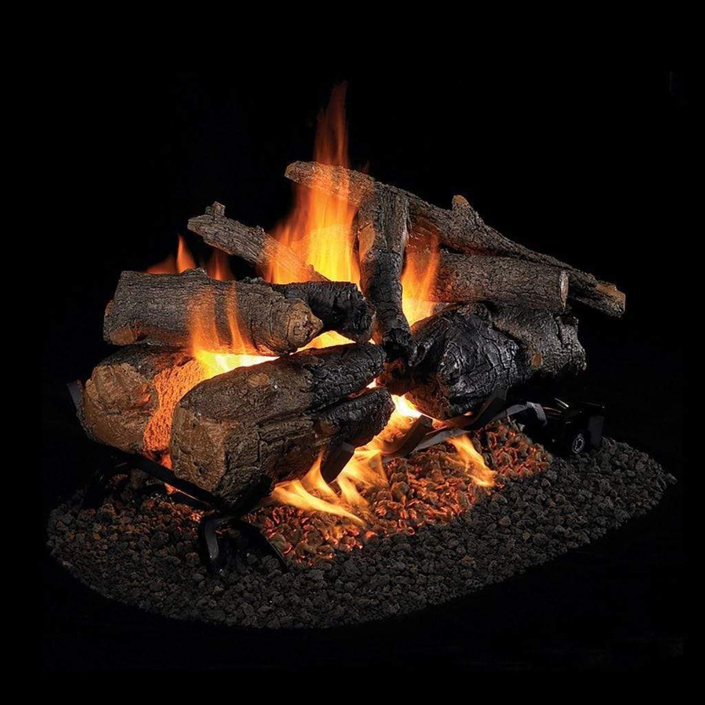 Real Fyre 18" Charred American Oak See-Thru Vented Gas Log Set