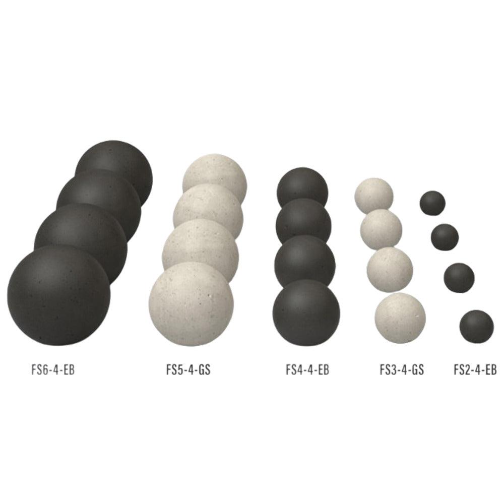 Real Fyre 3" 4 Pcs Graystone Fyre Spheres