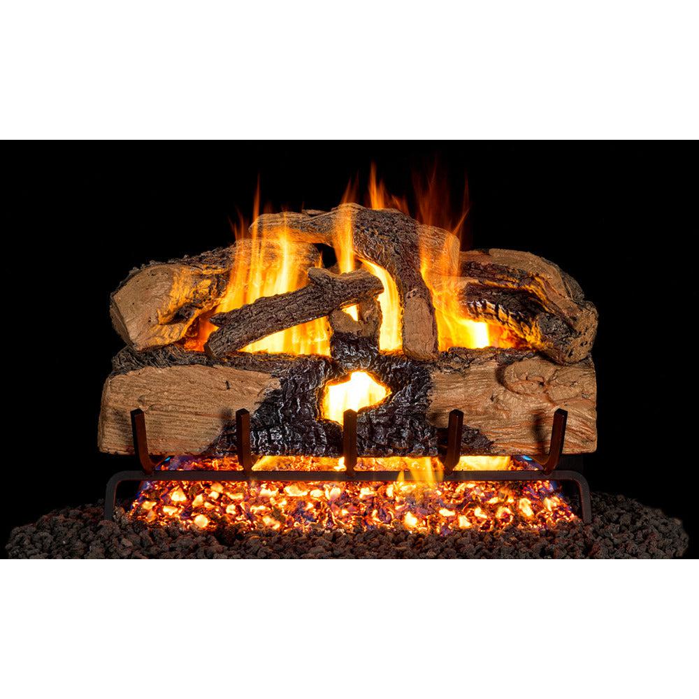 Real Fyre 30" Charred Evergreen Split Oak Vented Gas Log Set