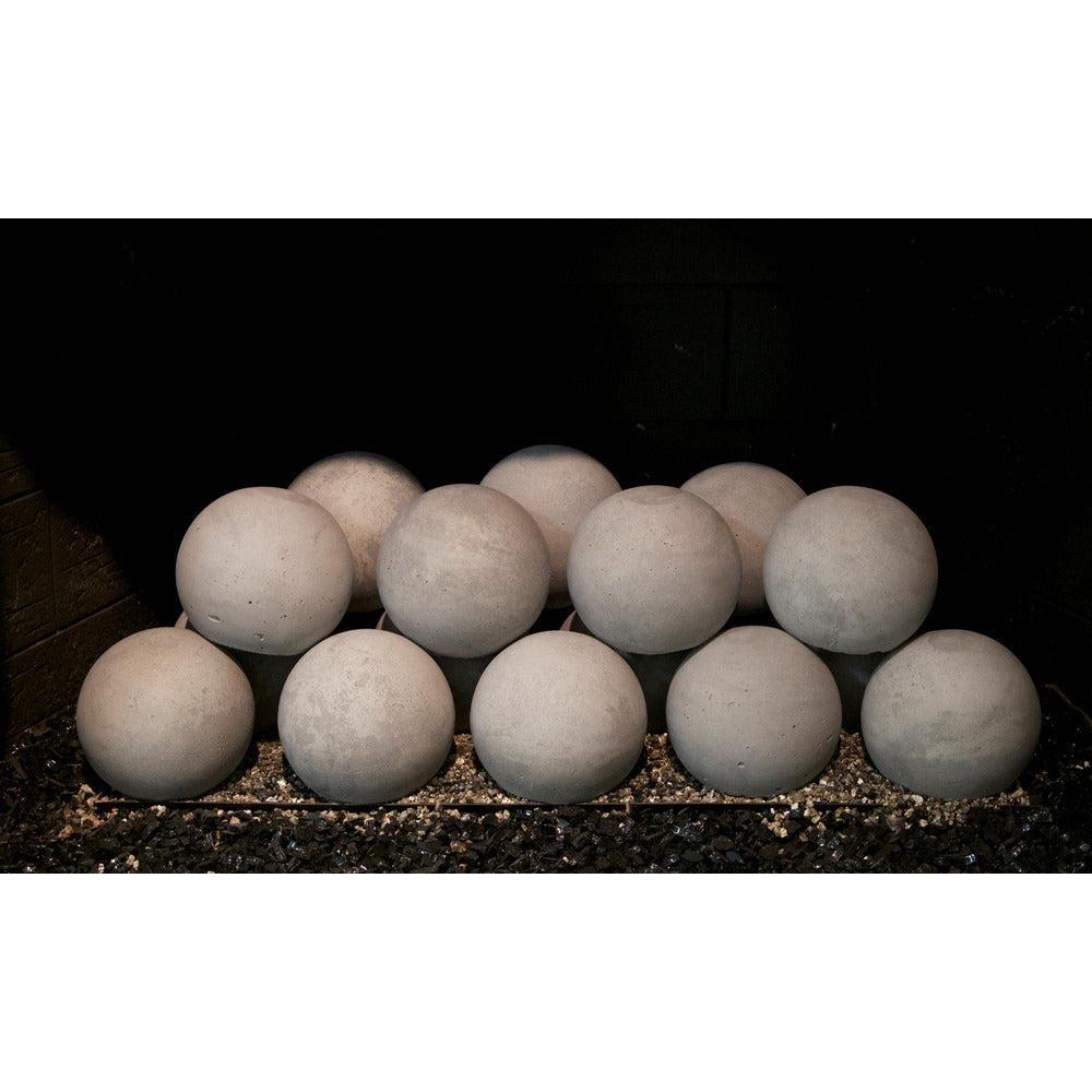 Real Fyre 4" 34 Pcs Graystone Fyre Spheres for 30" P45 Pan Burner