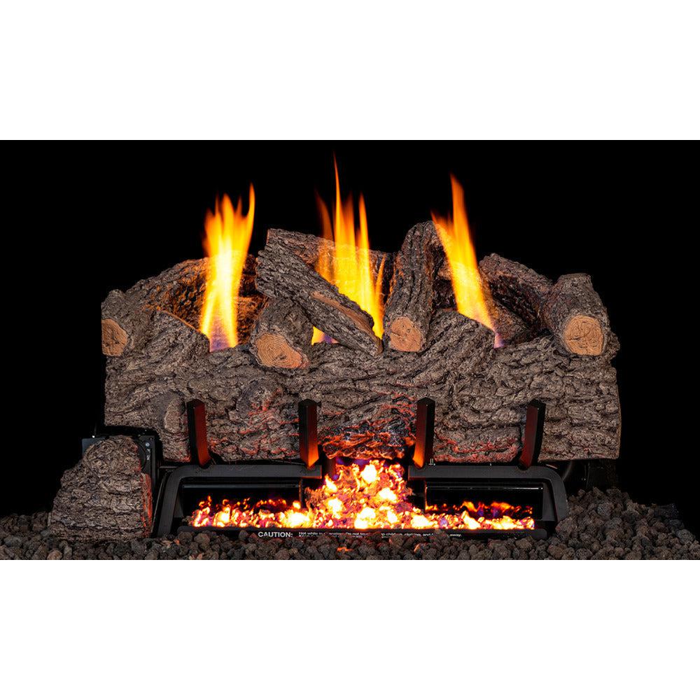 Real Fyre Charred G10 30" Gnarled Oak Vent-Free Gas Logs