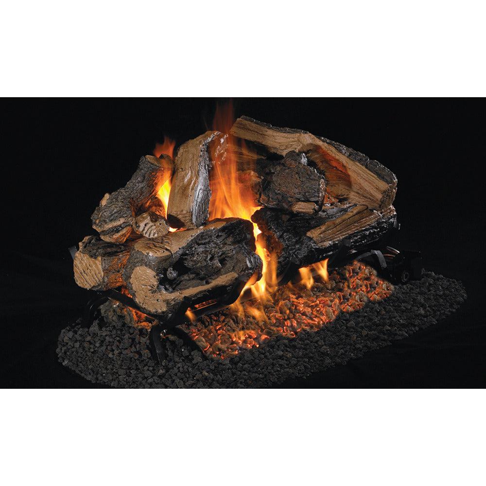 Real Fyre Charred Series 30" Charred Rugged Split Oak See-Thru Vented Gas Logs