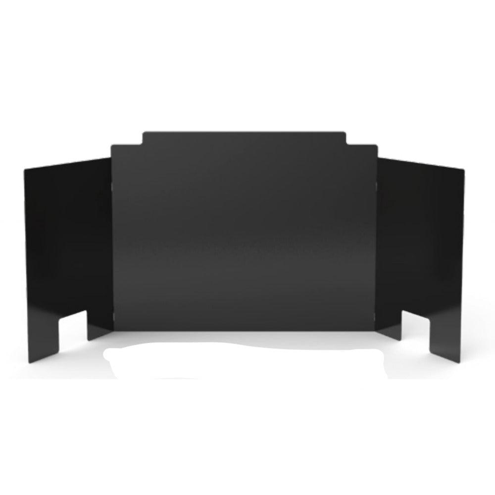 Real Fyre XL Black Porcelain Contemporary Three-Panel Fyrebacks