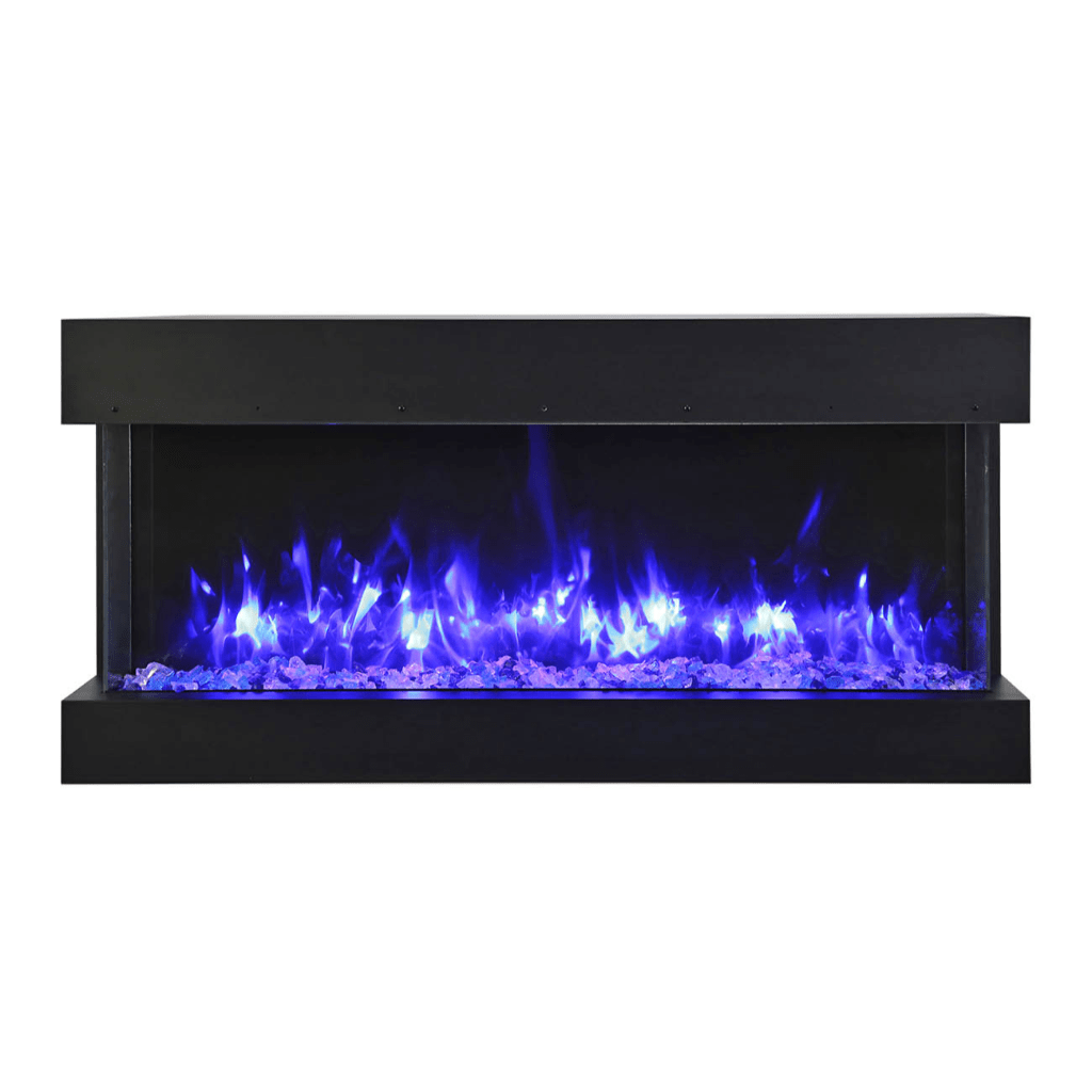 Remii by Amantii 30" BAY-SLIM Series 3 Sided Glass Electric Fireplace