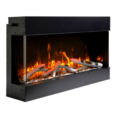 Remii by Amantii 30" BAY-SLIM Series 3 Sided Glass Electric Fireplace