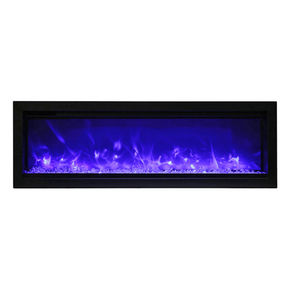 Remii by Amantii 34" WM-B Series Electric Fireplace with Glass and Black Steel Surround