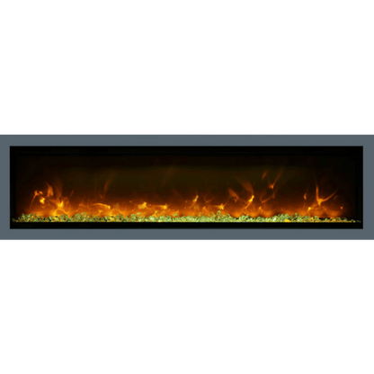 Remii by Amantii 34" WM-B Series Electric Fireplace with Glass and Black Steel Surround