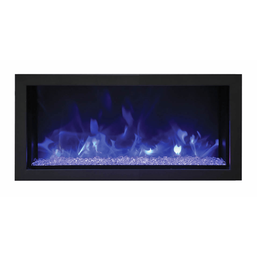 Remii by Amantii 35" Extra Slim Series Built-in Electric Fireplace with Black Steel Surround