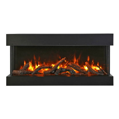 Remii by Amantii 40" BAY-SLIM Series 3 Sided Glass Electric Fireplace