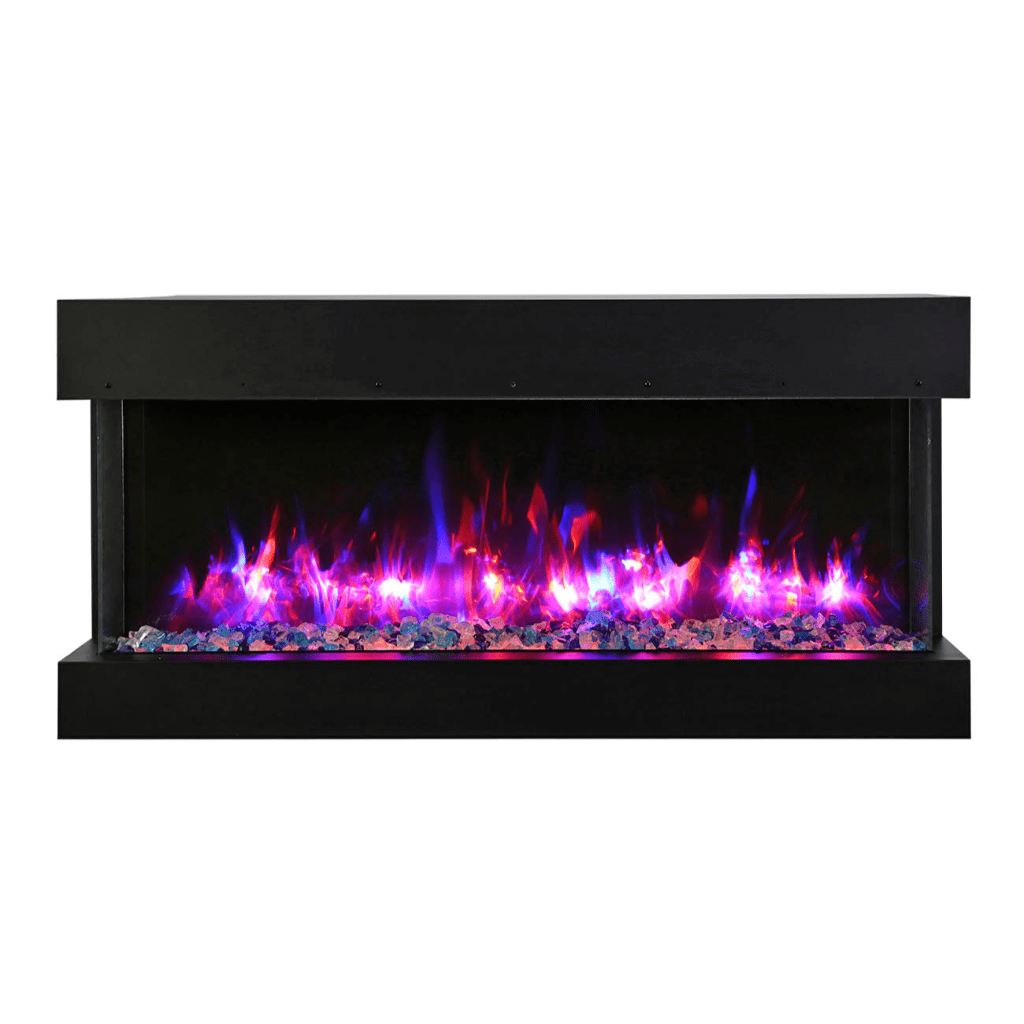 Remii by Amantii 40" BAY-SLIM Series 3 Sided Glass Electric Fireplace