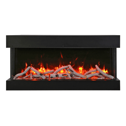 Remii by Amantii 40" BAY-SLIM Series 3 Sided Glass Electric Fireplace