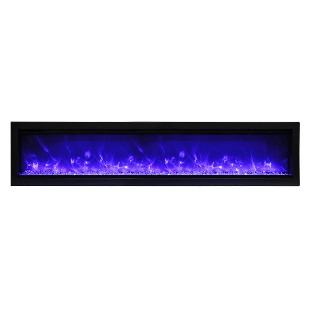 Remii by Amantii 42" WM-B Series Electric Fireplace with Glass and Black Steel Surround