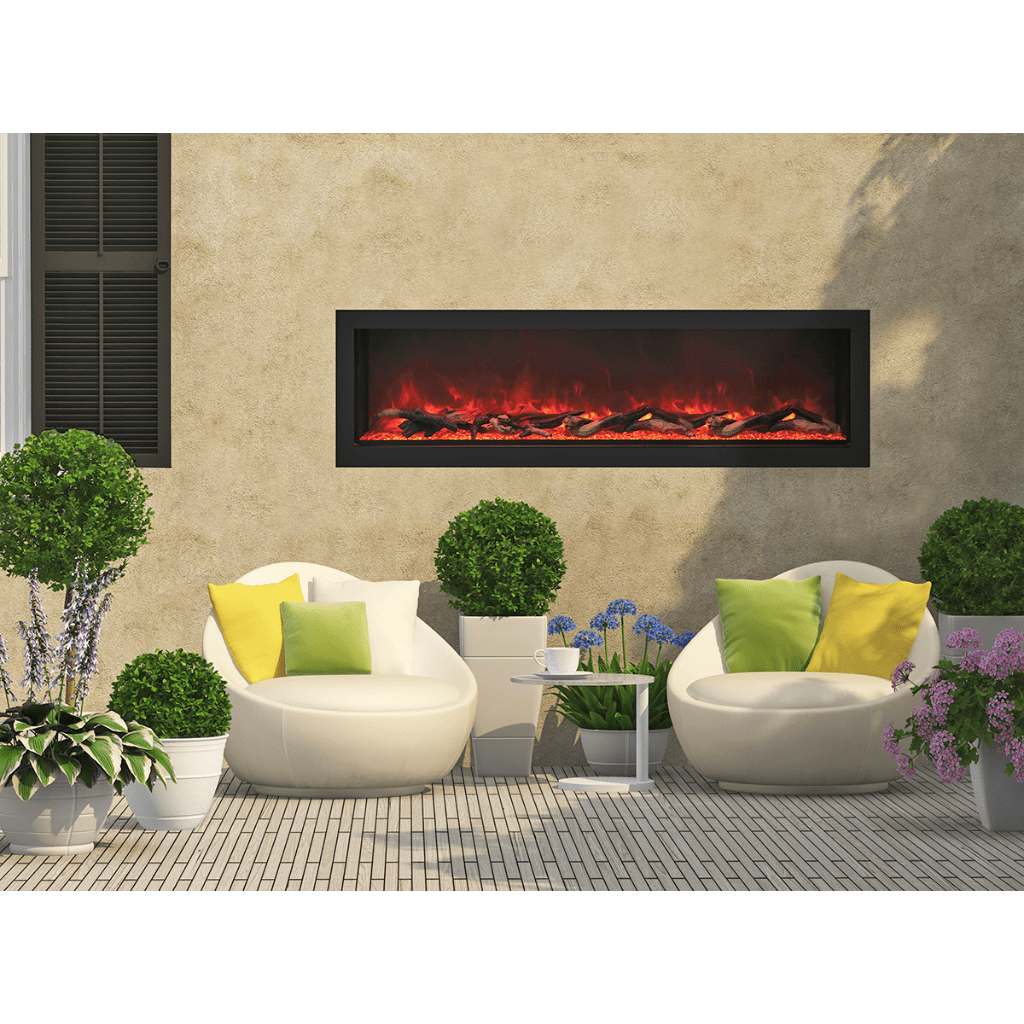 Remii by Amantii 45" Deep Series Built-in Electric Fireplace with Black Steel Surround