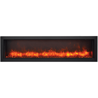 Remii by Amantii 45" Extra Slim Series Built-in Electric Fireplace with Black Steel Surround