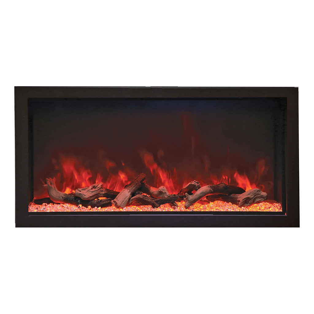 Remii by Amantii 45" Extra Tall Series Built-in Electric Fireplace with Black Steel Surround