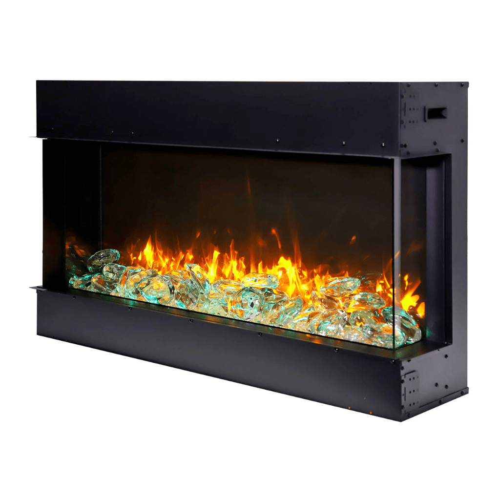 Remii by Amantii 50" BAY-SLIM Series 3 Sided Glass Electric Fireplace