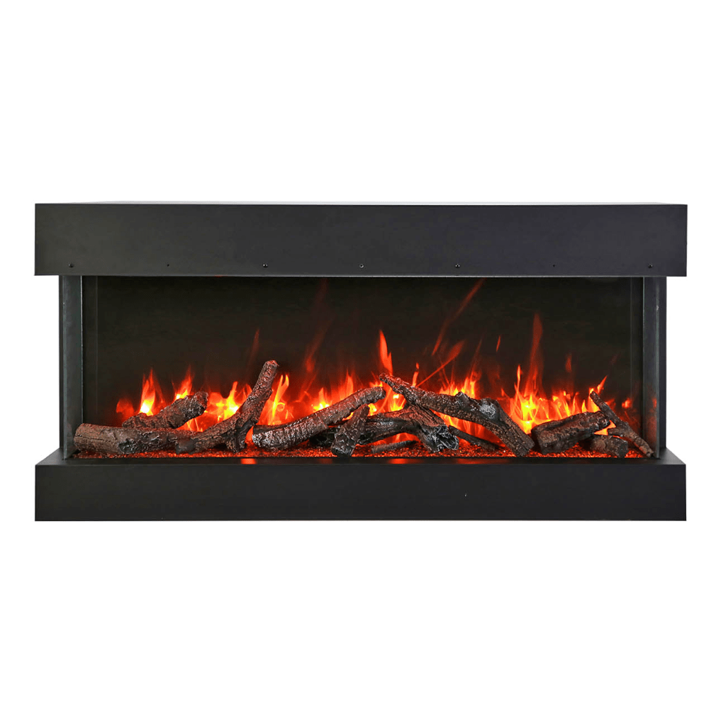 Remii by Amantii 50" BAY-SLIM Series 3 Sided Glass Electric Fireplace