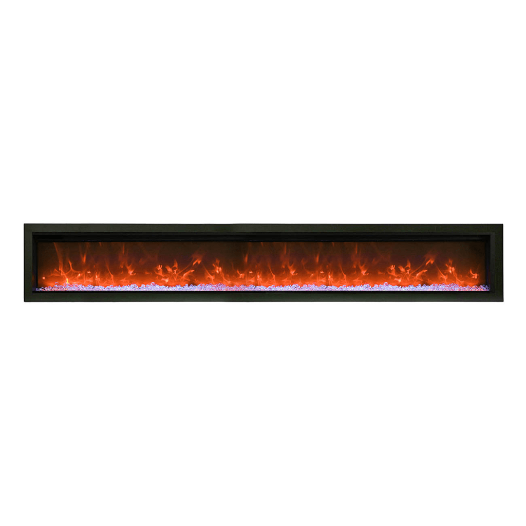 Remii by Amantii 50" WM-B Series Electric Fireplace with Glass and Black Steel Surround