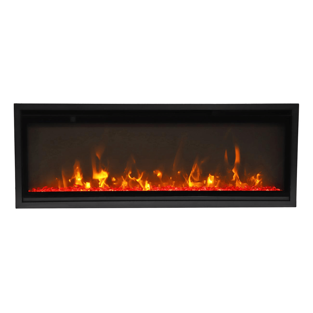 Remii by Amantii 55" Extra Slim Wall Mount Electric Fireplace with Black Steel Surround