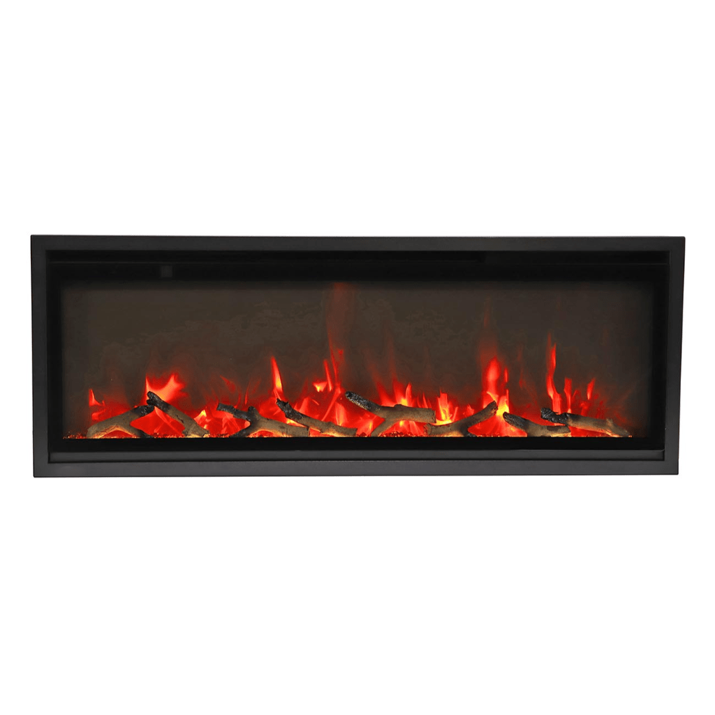 Remii by Amantii 55" Extra Slim Wall Mount Electric Fireplace with Black Steel Surround