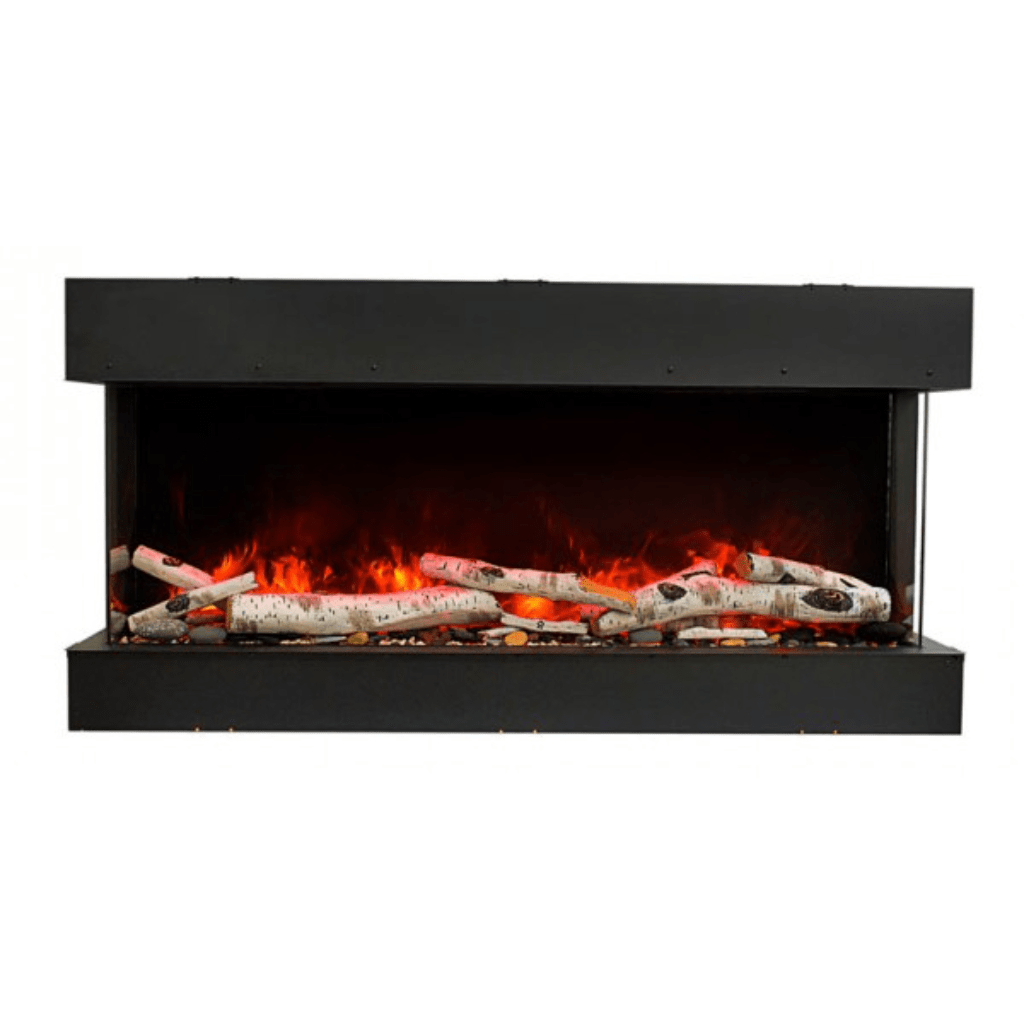 Remii by Amantii 60" BAY-SLIM Series 3 Sided Glass Electric Fireplace