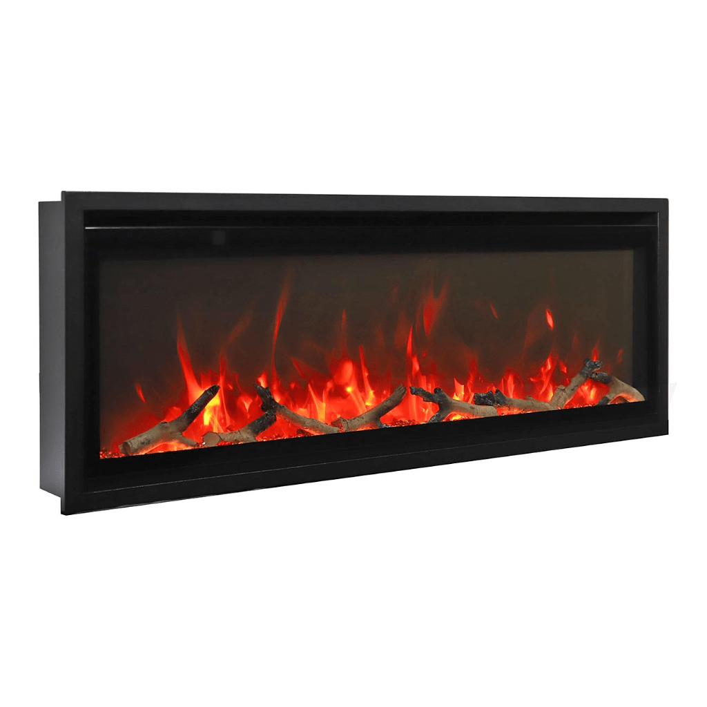 Remii by Amantii 65" Extra Slim Wall Mount Electric Fireplace with Black Steel Surround
