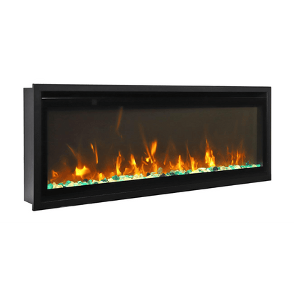 Remii by Amantii 65" Extra Slim Wall Mount Electric Fireplace with Black Steel Surround