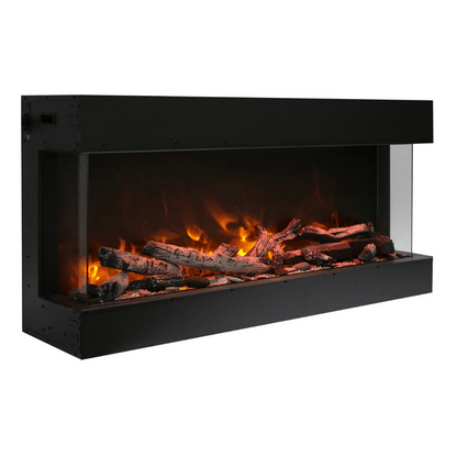 Remii by Amantii 72" BAY-SLIM Series 3 Sided Glass Electric Fireplace