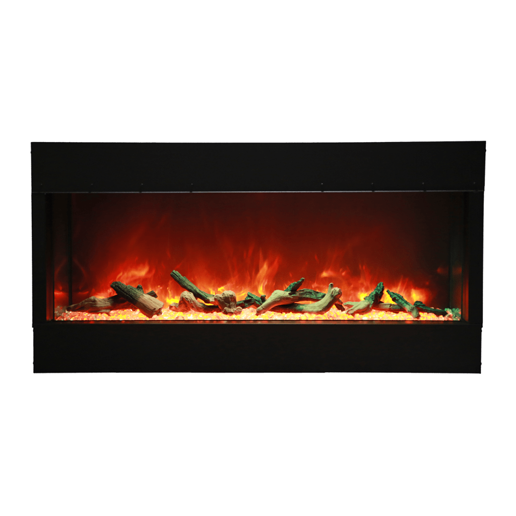 Remii by Amantii 72" BAY-SLIM Series 3 Sided Glass Electric Fireplace