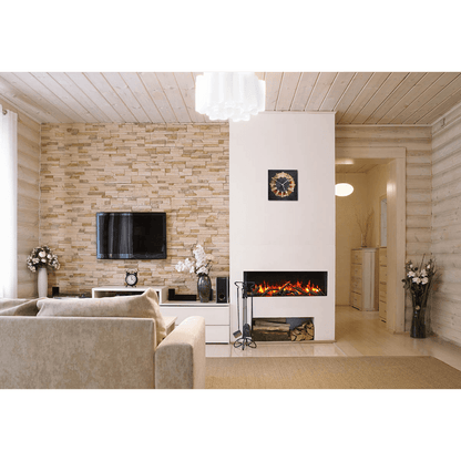 Remii by Amantii Bay Slim 30" 3-Sided Indoor / Outdoor Smart Electric Fireplace