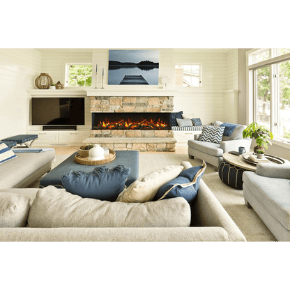 Remii by Amantii Bay Slim 60" 3-Sided Indoor / Outdoor Smart Electric Fireplace