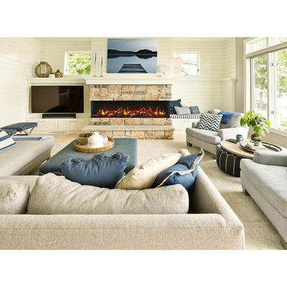 Remii by Amantii Bay Slim 40" 3-Sided Indoor / Outdoor Smart Electric Fireplace