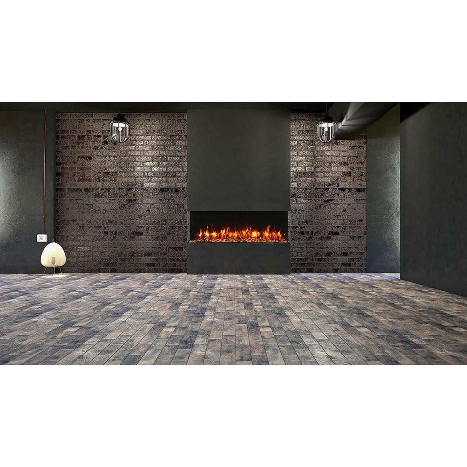 Remii by Amantii Bay Slim 40" 3-Sided Indoor / Outdoor Smart Electric Fireplace