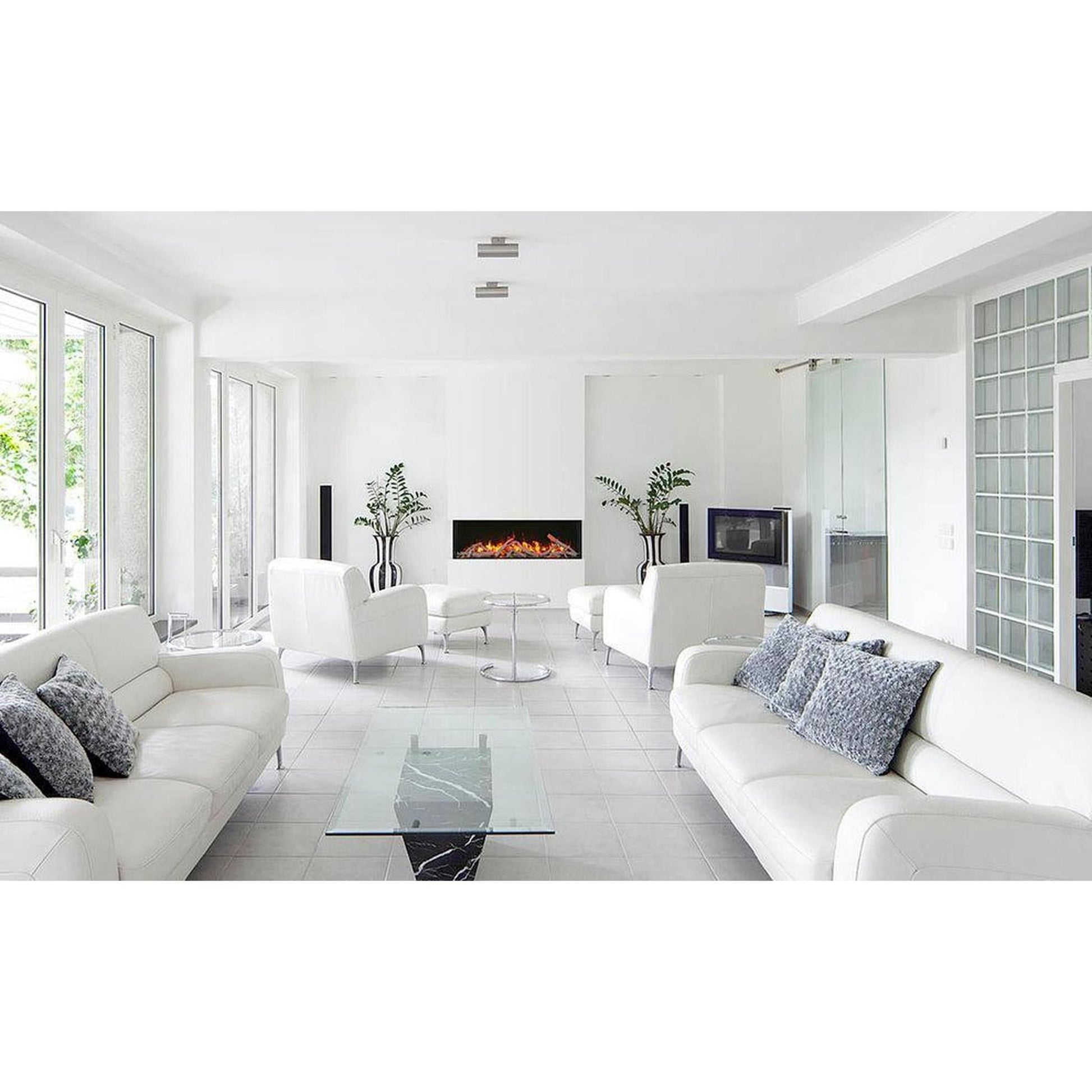 Remii by Amantii Bay Slim 40" 3-Sided Indoor / Outdoor Smart Electric Fireplace