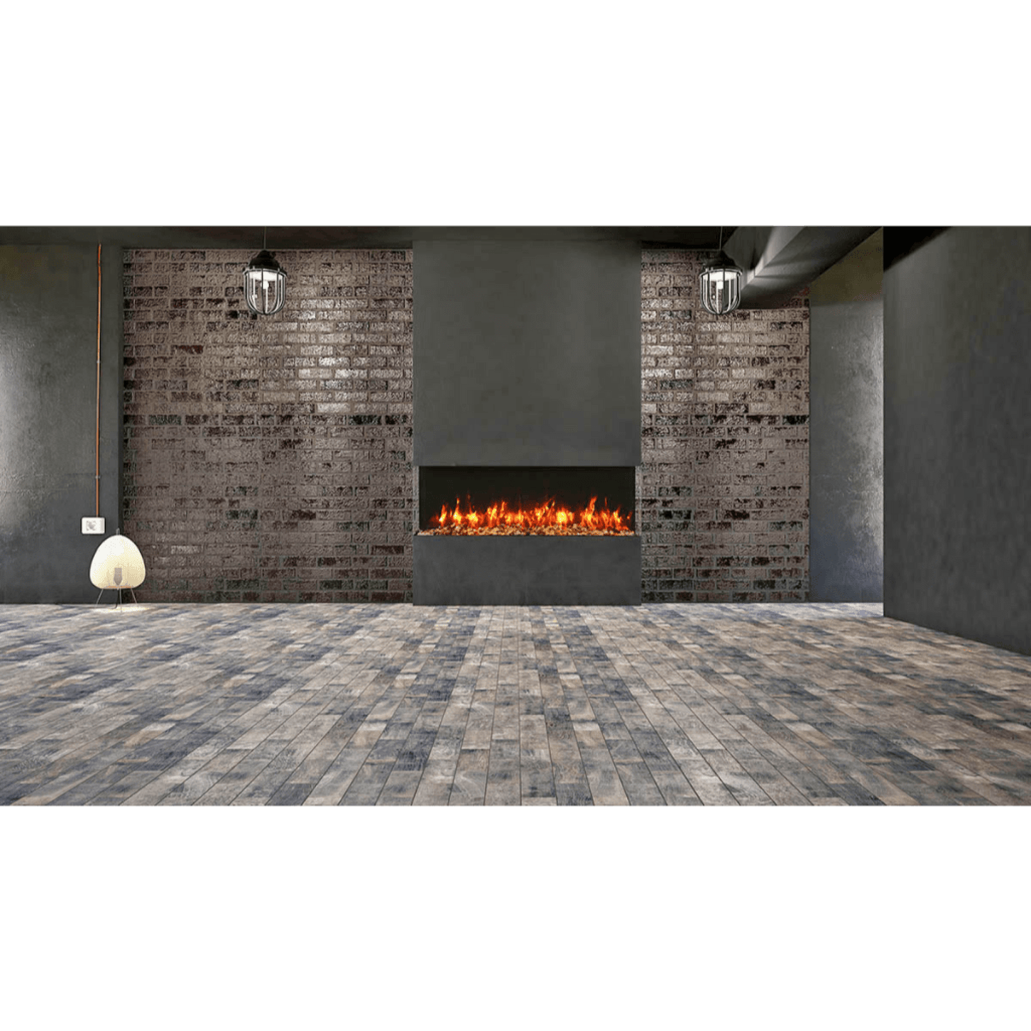 Remii by Amantii Bay Slim 60" 3-Sided Indoor / Outdoor Smart Electric Fireplace
